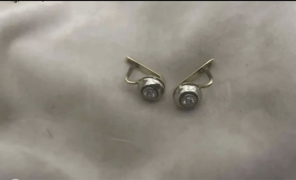 Серьги! Бриллиант ИТАЛИЯ; золото; серьги