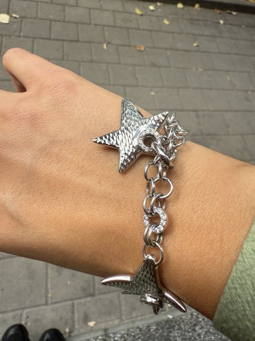 Златна гривна бяло злато 15.11 гр. 14к проба 585 / 19 см.