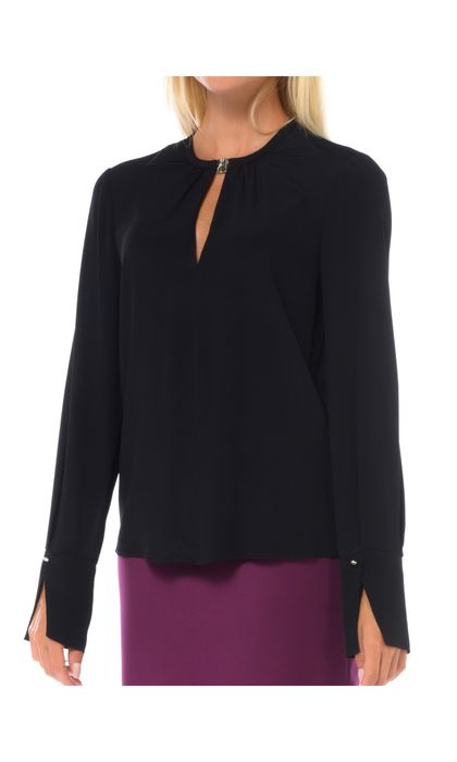 Черна блуза Patrizia Pepe, брандирана, размер 40/S,нова с етикет!