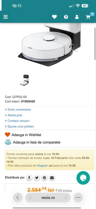 Aspirator Roborock Q7+ negru