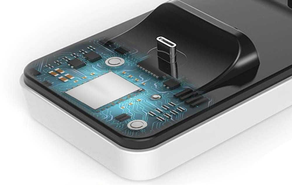 Стойка и зарядно за PS5 джойстици 2 в 1 с индикатор за зареждане