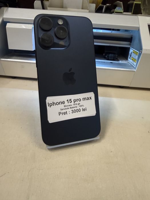 Iphone 15 pro max / 512 gb / 100% baterie / Garantie / impecabil