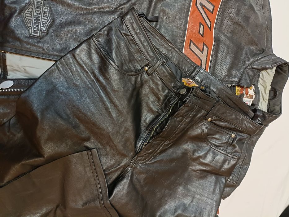 Geaca și pantaloni piele Harley Davidson