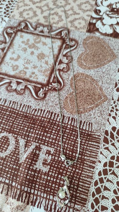 Сребърен комплект обеци и колие с висулка, прозрачни камъчета - 3 вида