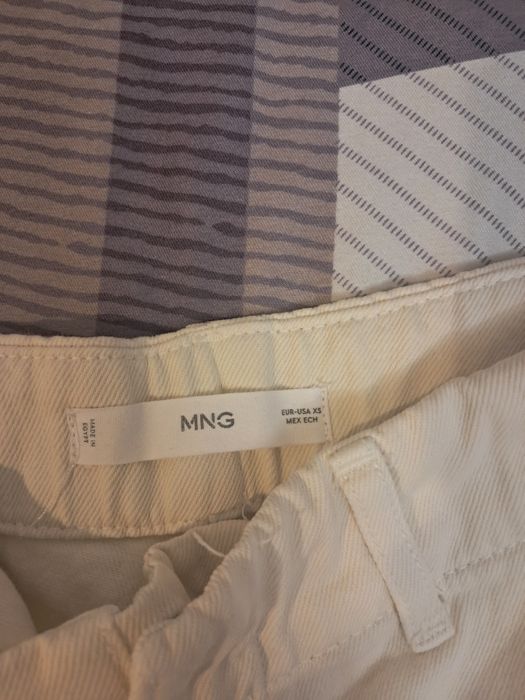 Джинсы mango цвет молочный