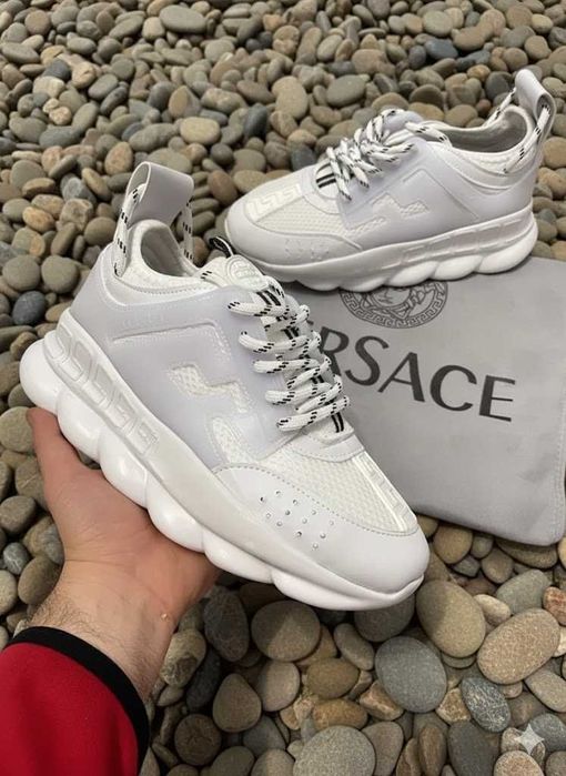 Adidasi Versace Chain Reaction Alb - Adidasi Unisex