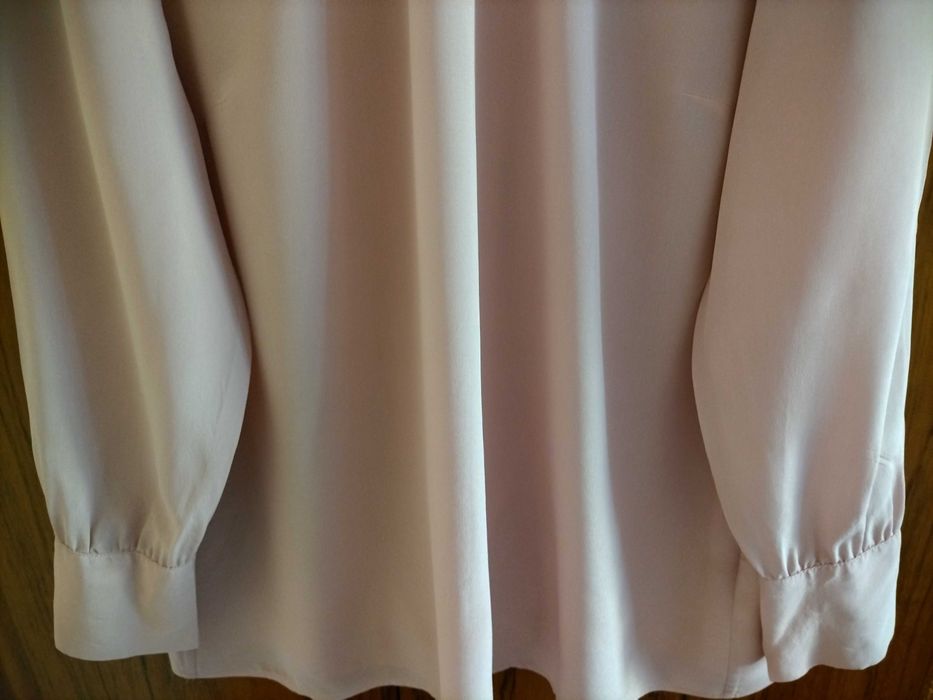 Bluza Alba Moda din matase 100%, roz pudrat, noua, mar L-44
