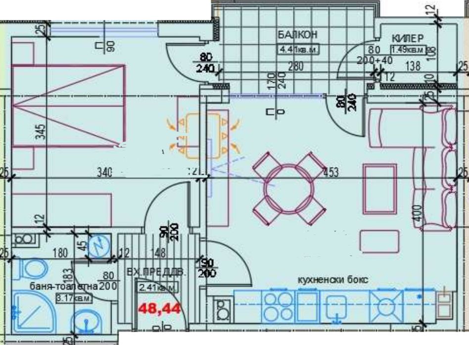 Продава се Двустаен апартамент в Търговище, Център - 55 кв.м за 1576 €/кв.м - Снимка #21