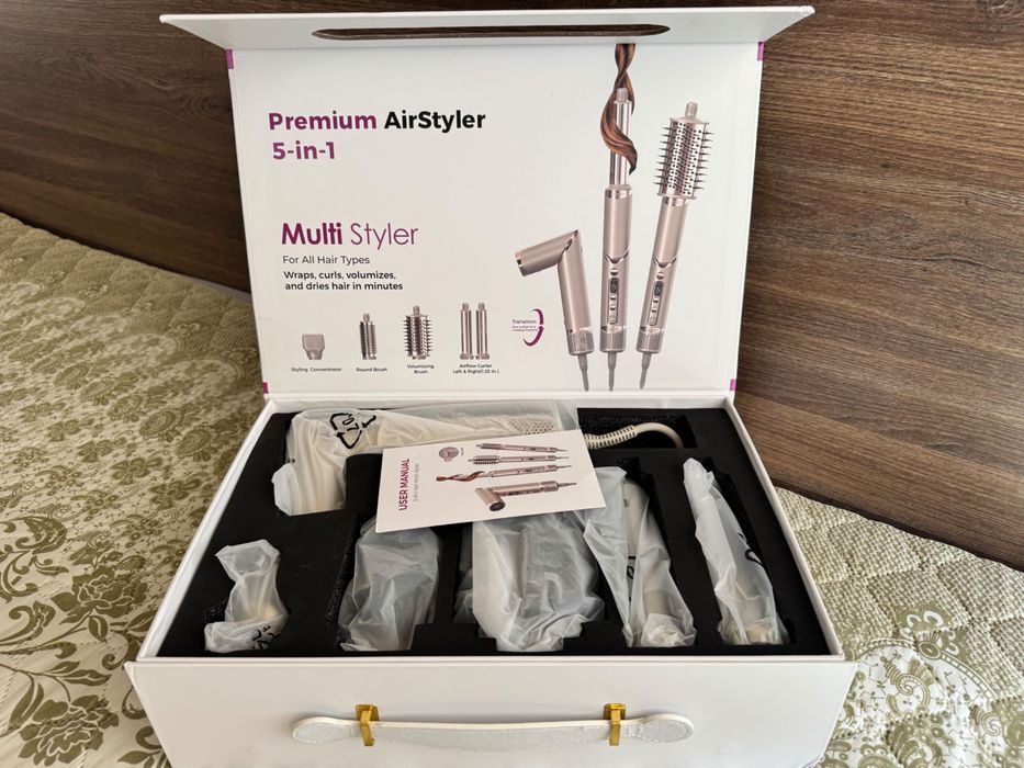 Мултистайлър 5 в 1 с Автоматично Къдрене Дисплей Йонизация Airwrap тип Dyson Сешоар Маша