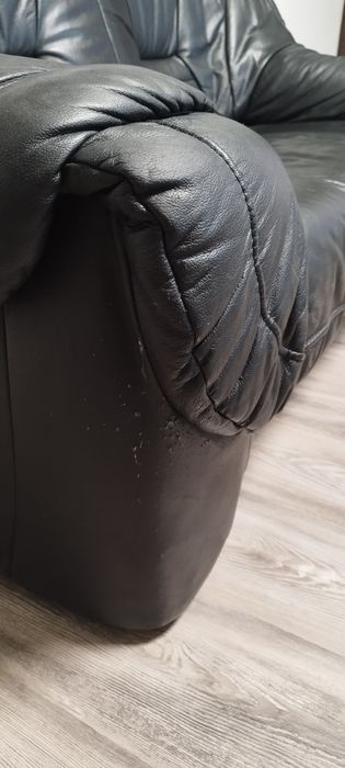 Кожен диван двойка и тройка