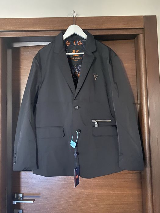 Sacou din fas impermeabil LV 54 XL negru superb