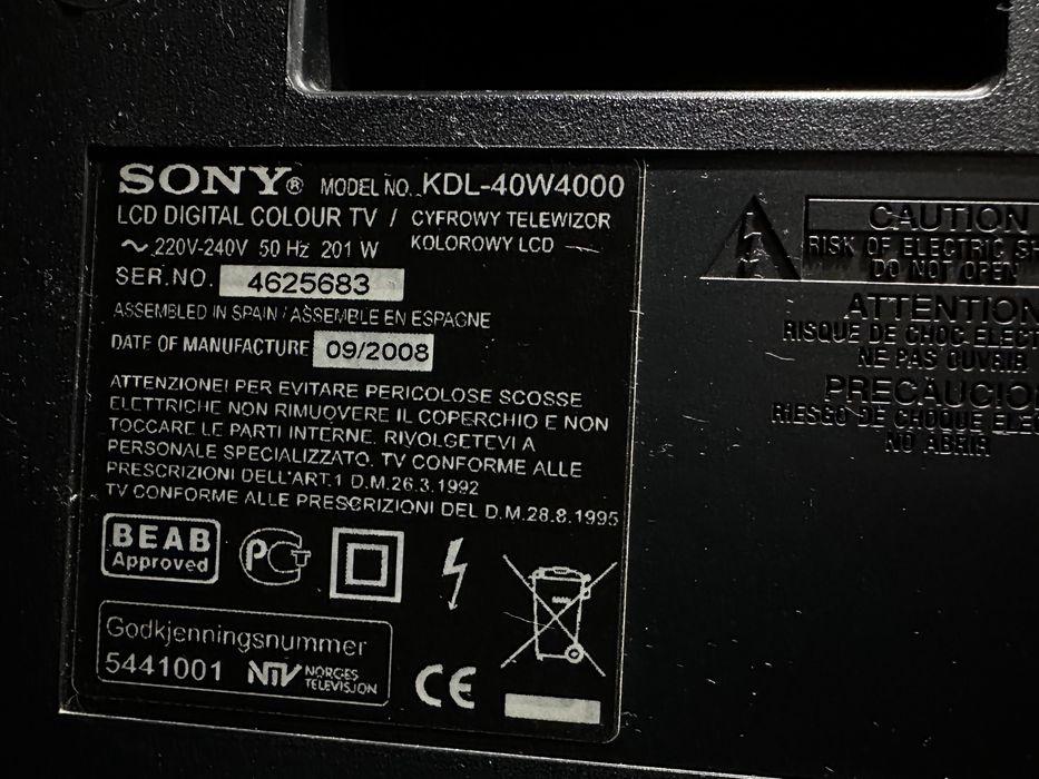 Телевизор Sony KDL-40W4000, 40’ LCD