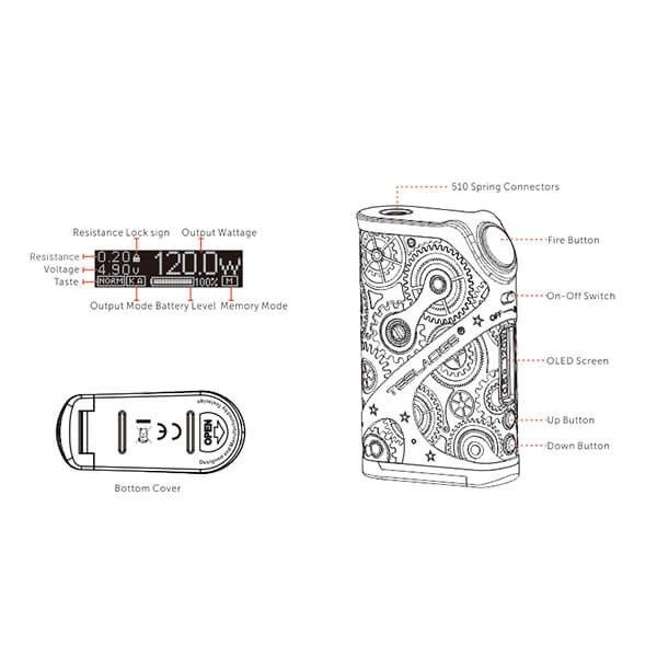 Mod Tigara Electronica Tesla Nano, 120W, Sigilat