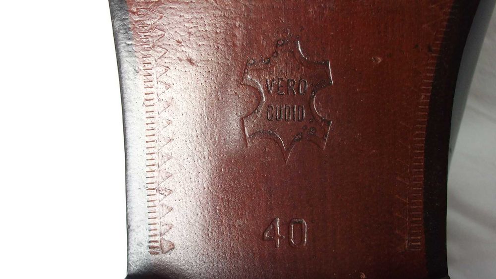 Италиански мъжки обувки от естествена кожа и гьон № 40