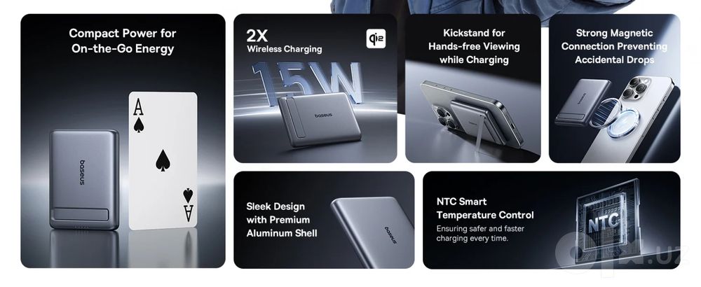 Baseus PicoGo 5000 мАч - MagSafe Power Bank Qi2 15W, PD 20W ultra slim