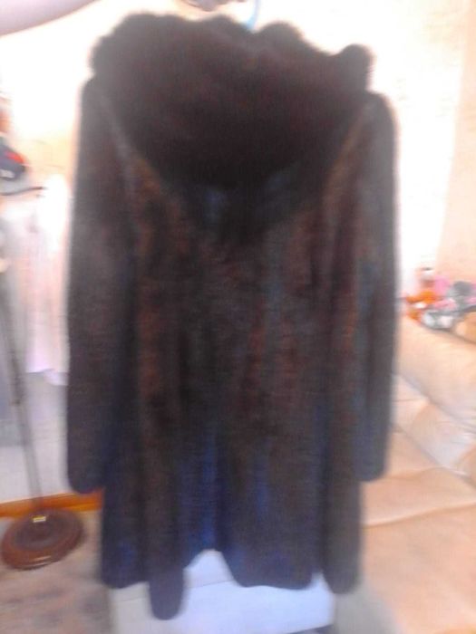 Шуба норка "чёрный брильянт"