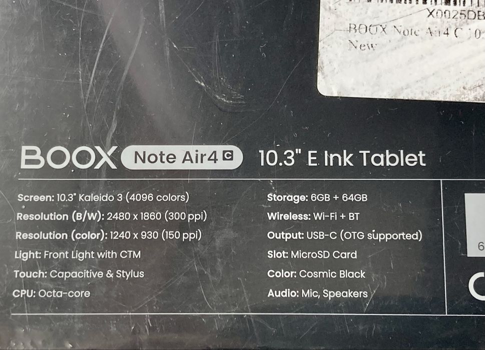 Tableta Onyx Boox Note Air 4C