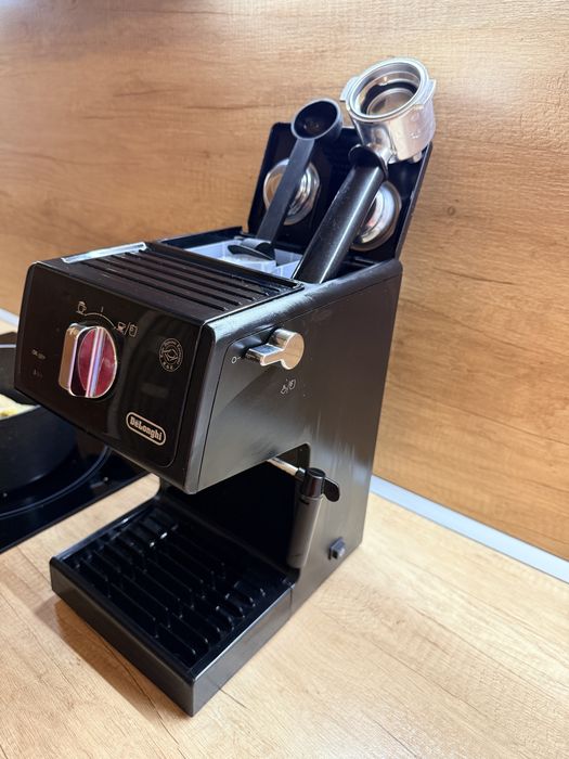 Espressor manual De'Longhi ECP 31.21, 1100W, 15 bari, 1.1 l, Negru