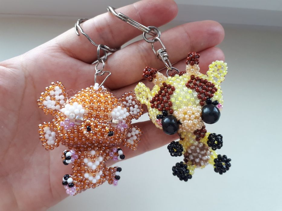 Игрушки амигуруми брелки