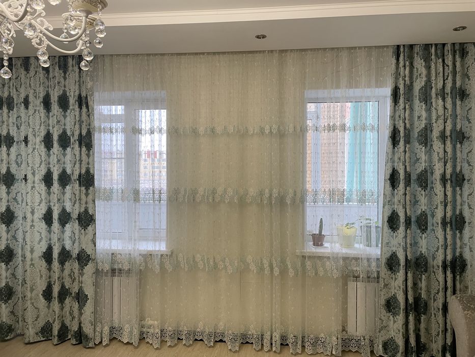 Тюль шторы в зале