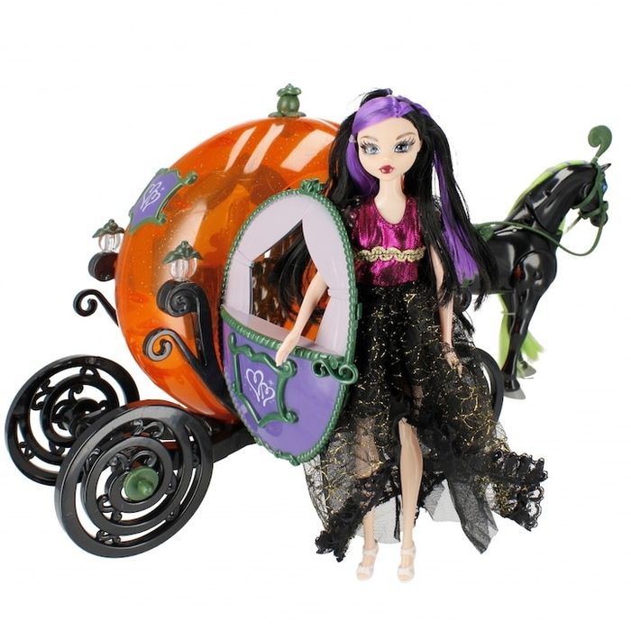 Комплект кукли с количка, многоцветен, 60x34x20см