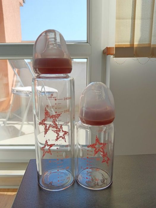 Бебешки стъклени шишета Lorelli - Anti Colic