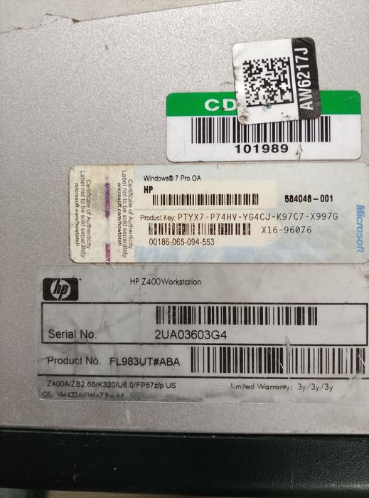 HP Z400 Workstation (аналог Core i7-920) без ОЗУ и HDD