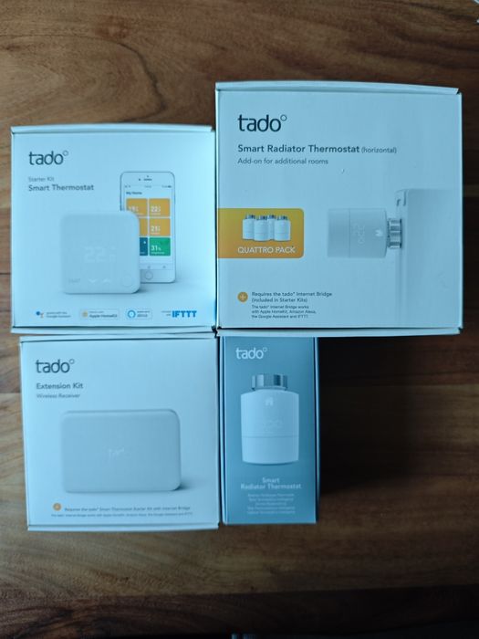 Комплект за смарт отопление tado° (V3+) – термостат + 5 термоглави + безжичен приемник