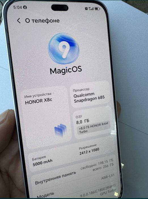 HONOR X8C , 8+8/256 , OQ RANG , 10 kunlik telefon yangi