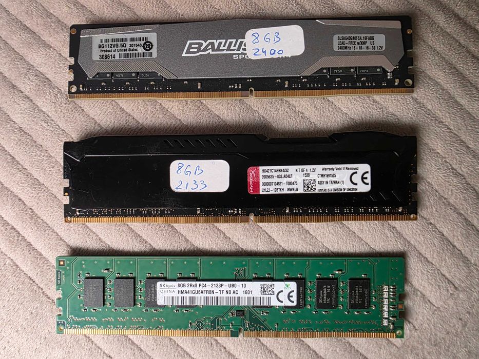 8GB DDR4  - 1 x 8GB diferite modele