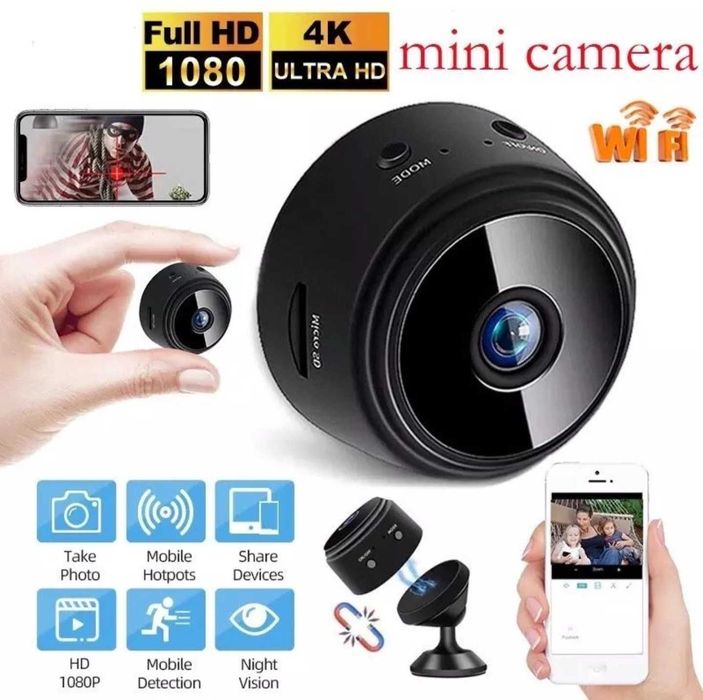 Mini Camera Wifi Full HD 1080p Suport Card 128gb