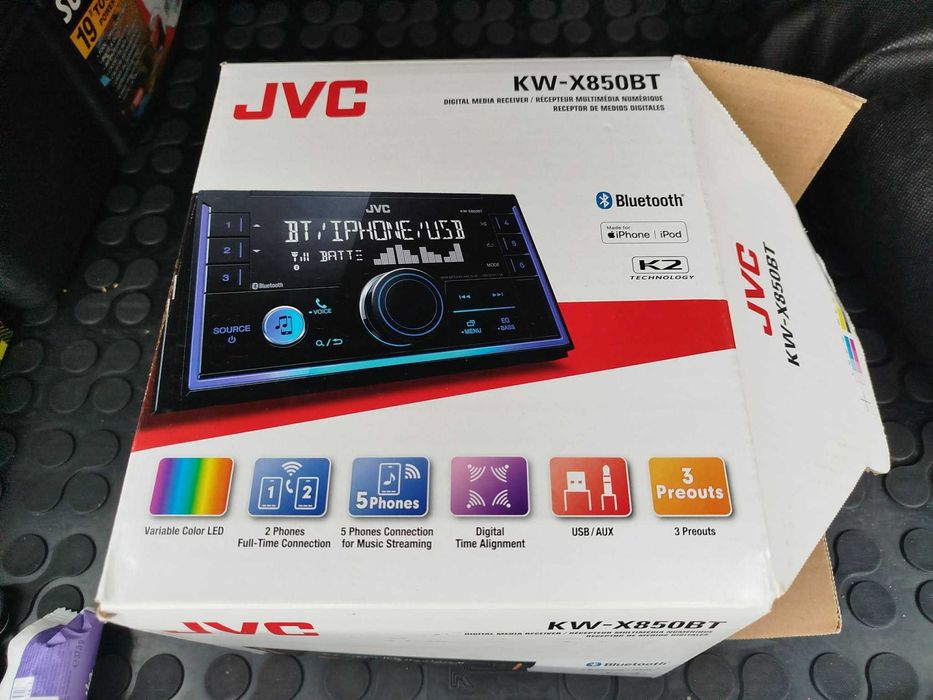Авто Ресийвър JVC KW-X850BT BLUETOOTH, 4 X 50 W, USB