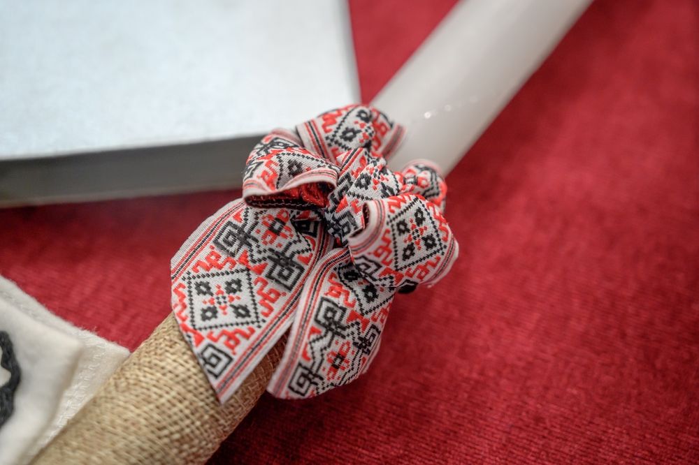 Комплект за кръщене  /бебешки съкровиша/кутия за парични подаръци/свещ