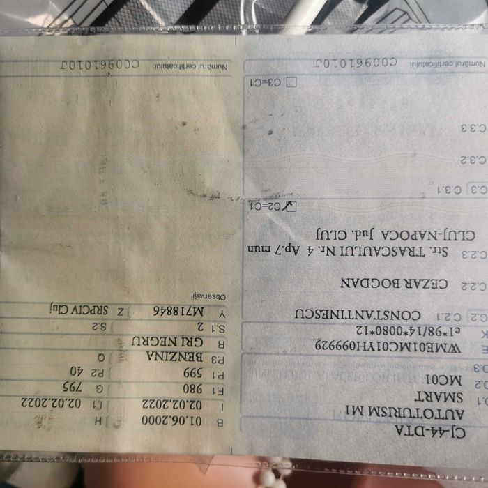Vind mașina Smart pt. programul rabla 500 euro