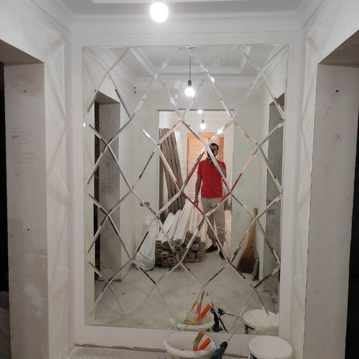 Rombik Oynalar Vitraj Dush kabina