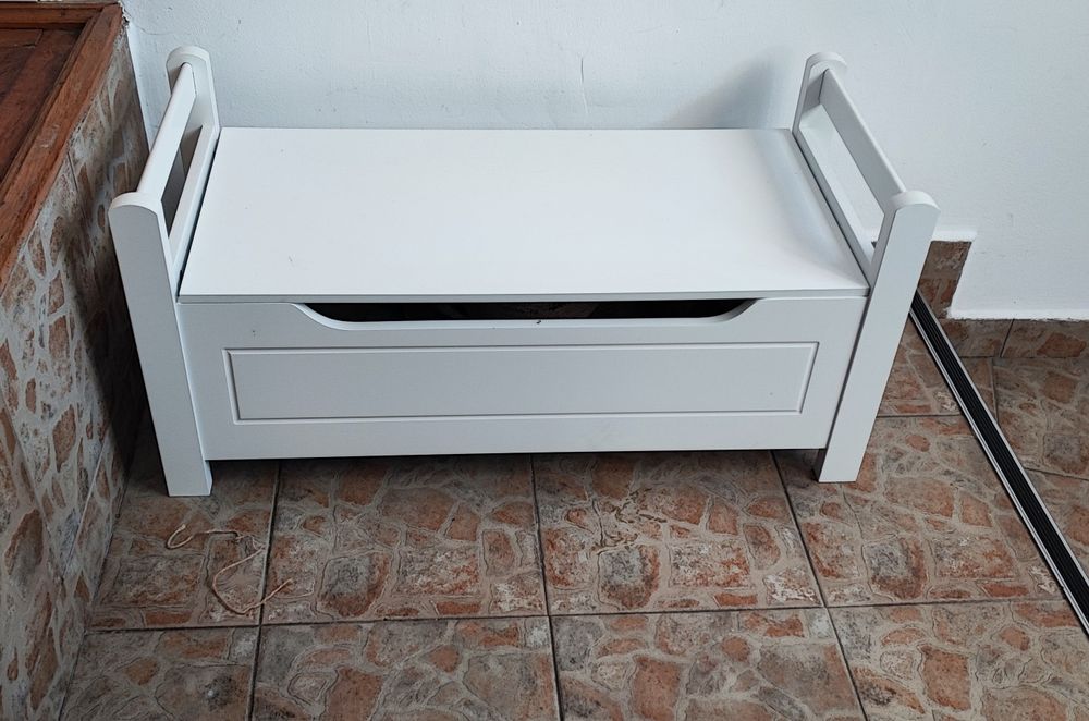 Ladă depozitare albă