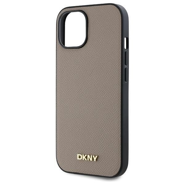 Dkny dkhmp15spghlme iphone 15 6.1" beige hardcase grained metal logo m