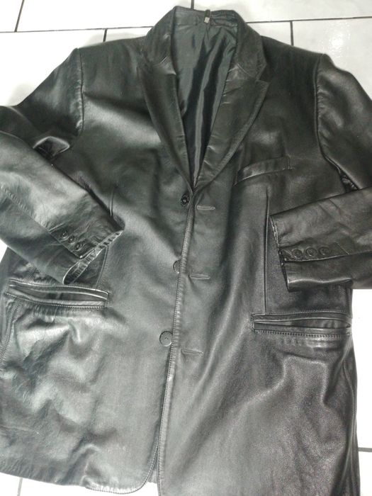 Кожено яке сако естествена агнешка кожа елегантно и унисекс като нови