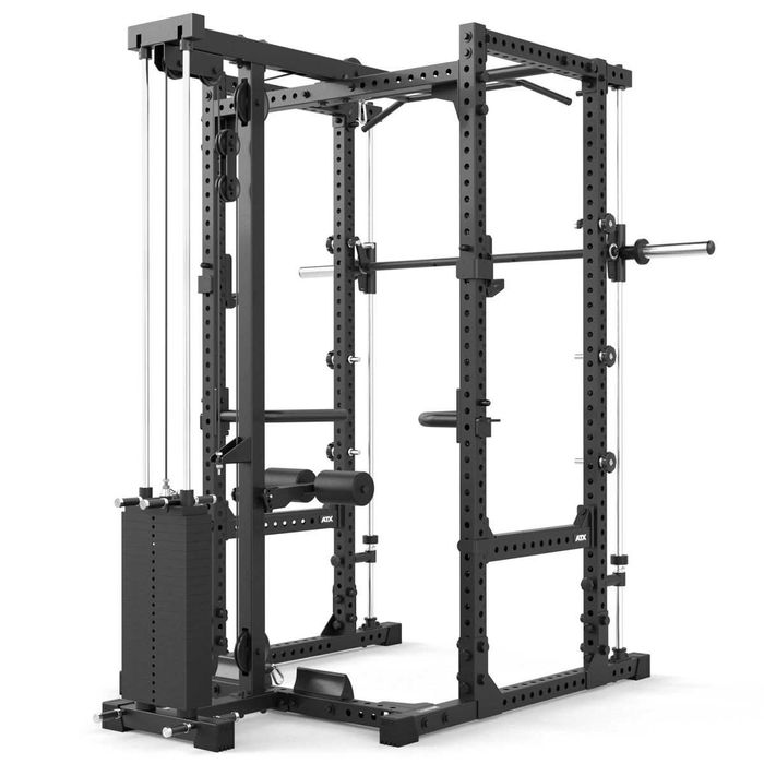 Смит Машина / Вграден Скрипец 115 кг / Стойка Power Rack / Фитнес Уред