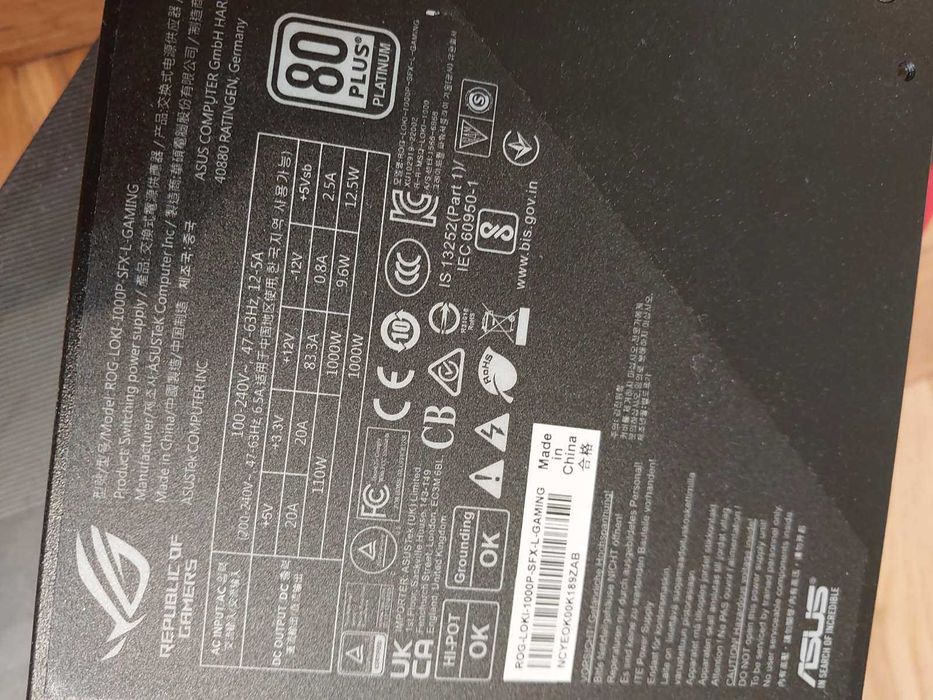 Asus ROG Loki 1000P SFX-L Gaming ATX 3.0 - 1000W Platinium
