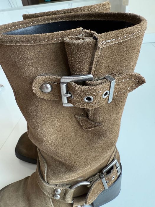 Дамски ботуши от естествен велур размер 36