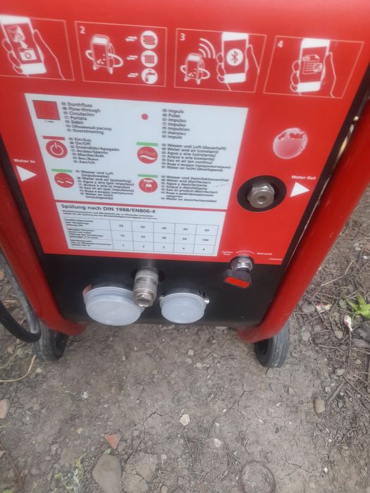 Kompresor,pompa curatat instalatii de caldura si sanitare Rothenberger eDM ca rems,ridgid,viega