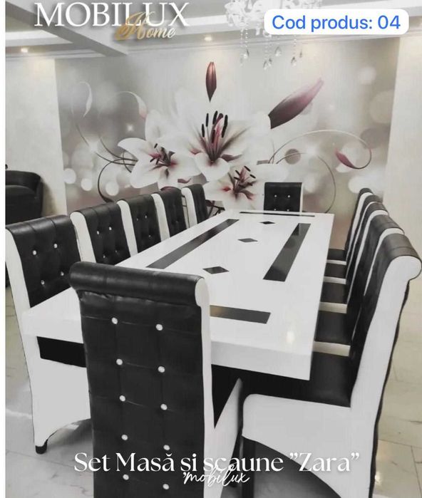 Set masa si 12 scaune, produse noi!