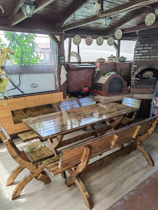 Mobilier de gradina. Masa banca si scaun foisor, terasa, filigorie