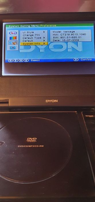 Dvd cu ecran Tv. DYON