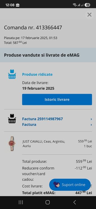JUST CAVALLI, Ceas, Argintiu, Auriu Dama