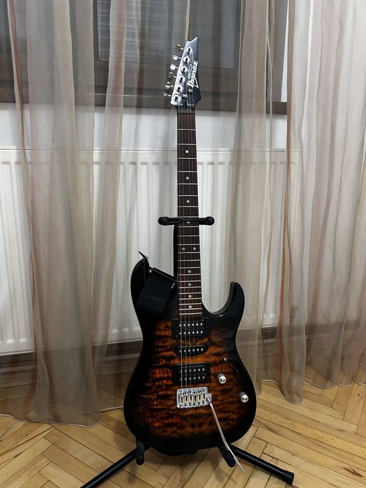 Chitară Ibanez electrică + amplificator MOOER + husă + suport chitară
