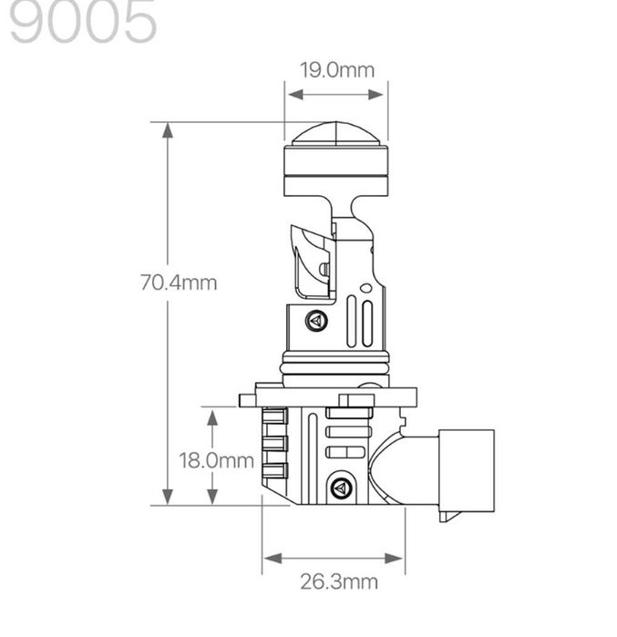 LED диодни крушки за фарове с Лупа - 9005 CANBUS, 12V, 40W, 12 400LM