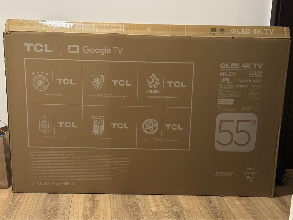 Televizor QLED TCL 139 cm 55T8B, 4K, 144hz, WiFi, CI+, Garantie Emag