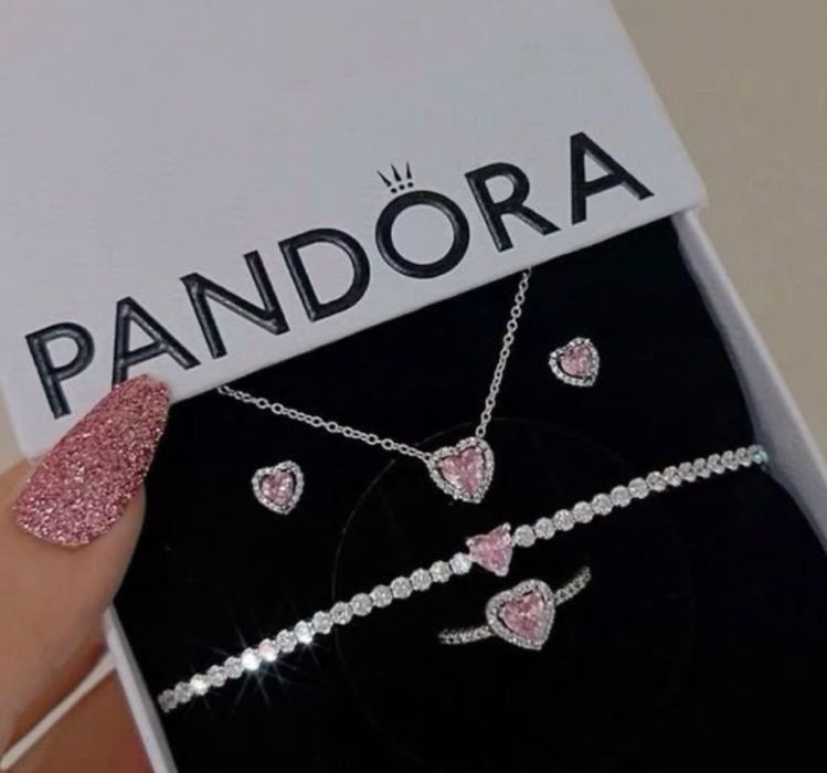 Комплект Пандора «Возвышенное сердце» серебро 925 проба